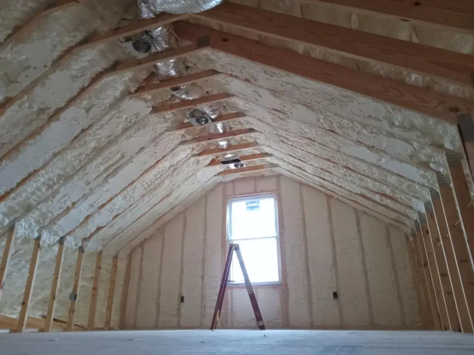 Spray foam roofing application for Crawl Space Insulation project in Lawrenceville